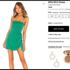 Lovers + Friends Ellis Mini Dress in Lucky Charm size XS
